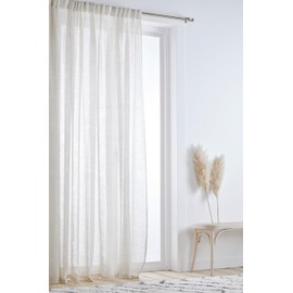 Jotex Ellen Multifunctional Curtain - Linen Curtain Extra Wide 100% Linen (Pack of 1) - Linen Beige, 250 cm