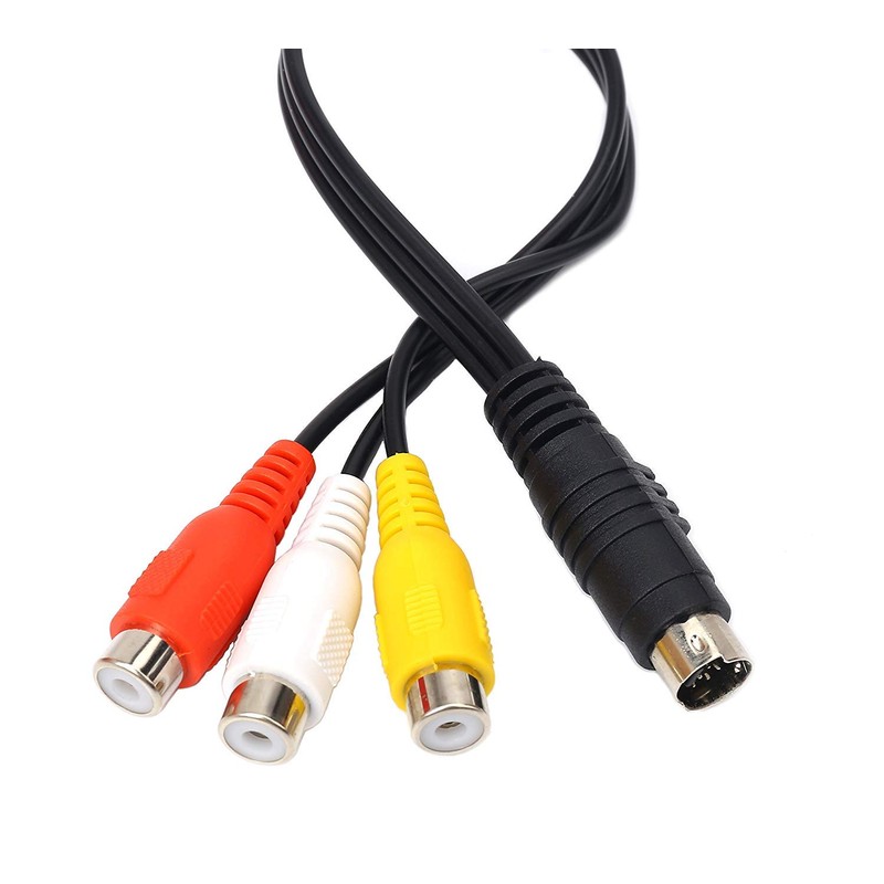 Rosebe Convenient Conversion Cable, 7-Pin Mini-DIN Male to Composite Female