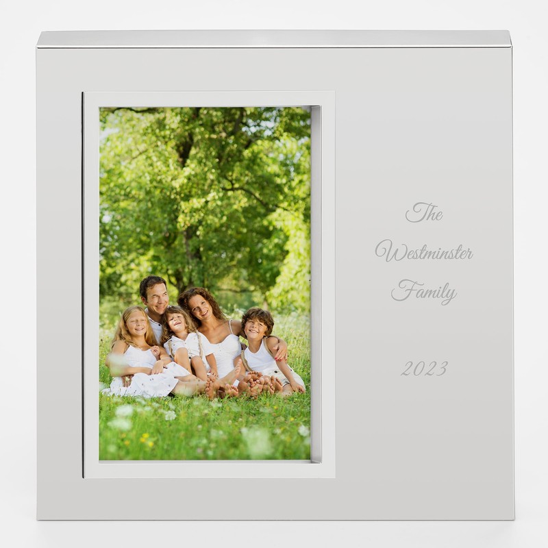 THINGS REMEMBERED Engraved Family Silver Uptown 4 x 6 Vertical/Portrait