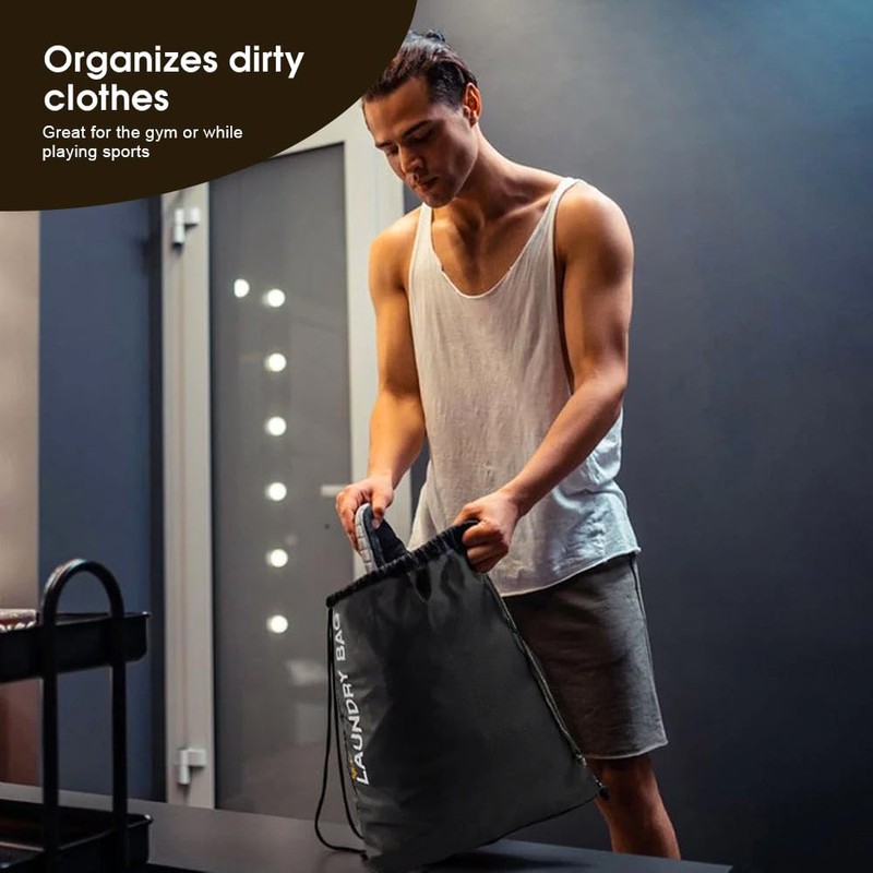 Flightmode Travel Laundry Bag with Drawstring Closure, Multi-Purpose Drawstring Bag
