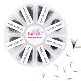 Russian Prefabricated 16D 0.05 C Curl 9-16 mm Mixed 1000 Pieces Eyelash Extensions Promade Russian Fan Eyelashes Prefabricated Eyelash Extension for Beauty