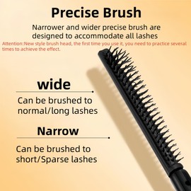 Waterproof Mascara with Precise Brush, No Flaking, No Clumping, Volume and Length, Smudge Proof, Easy to Remove, Black