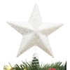 Toyland® 26cm Beautiful White Glittery Tree Top Star - Christmas