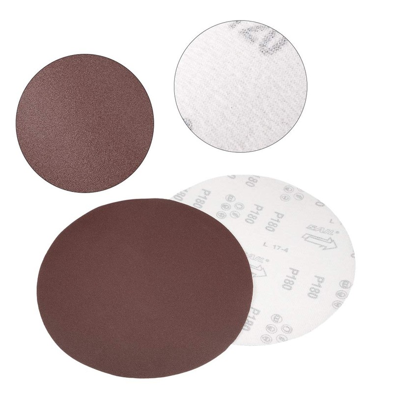 sourcing map 9 Inch Sanding Disc 180 Grits Flocking Sandpaper