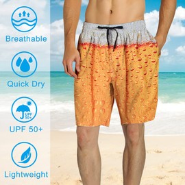 Loveternal Men's Swimming Shorts Leisure Short Summer Beach Shorts 3D Print Swim Trunks - l
