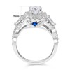 Newshe Engagement Wedding Ring Set For Women 925 Sterling Silver