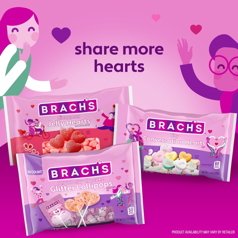 Brach’s Tiny Conversation Hearts Value Pack, "To/From" Boxes, Valentine's Day