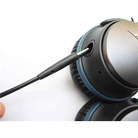 Sqrmekoko Inline Mic Remote Audio Cable Cord Line for Bose QuietComfort 25 QC25 Headphones (Black)