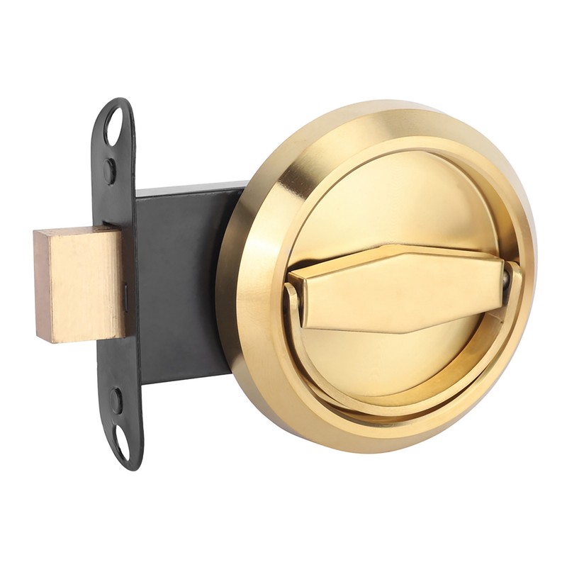 Stainless Steel Door Lock with Handle Pull Ring for Cabinet