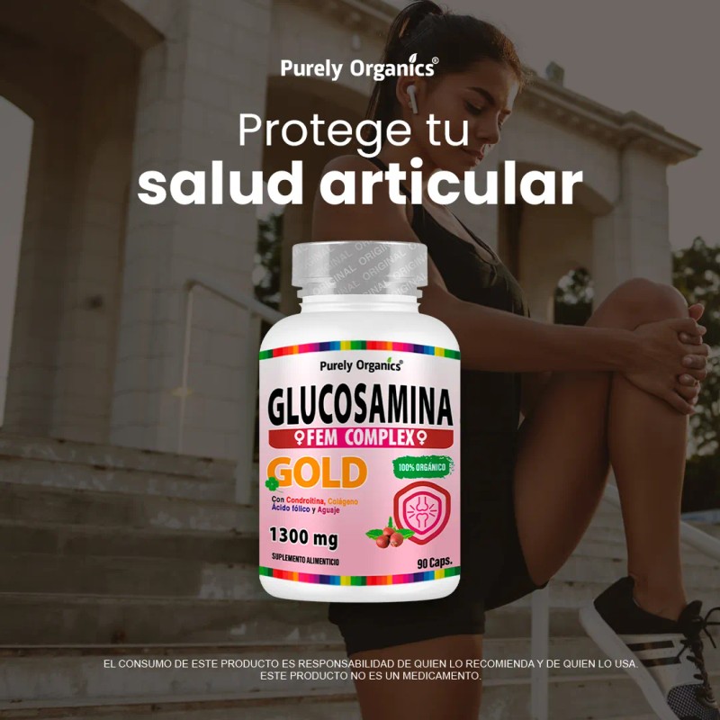 Glucosamina Gold para Mujeres | 90 Cápsulas | Purely Organics