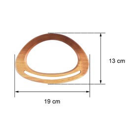 Gotetiso Bag Handles, Pack of 4 Wooden Bag Handles, Wooden Bag Handle, D Shape Handle, Wooden Bag Handle, D Shape Wooden Handbag Handles, Oval Handles for Handmade