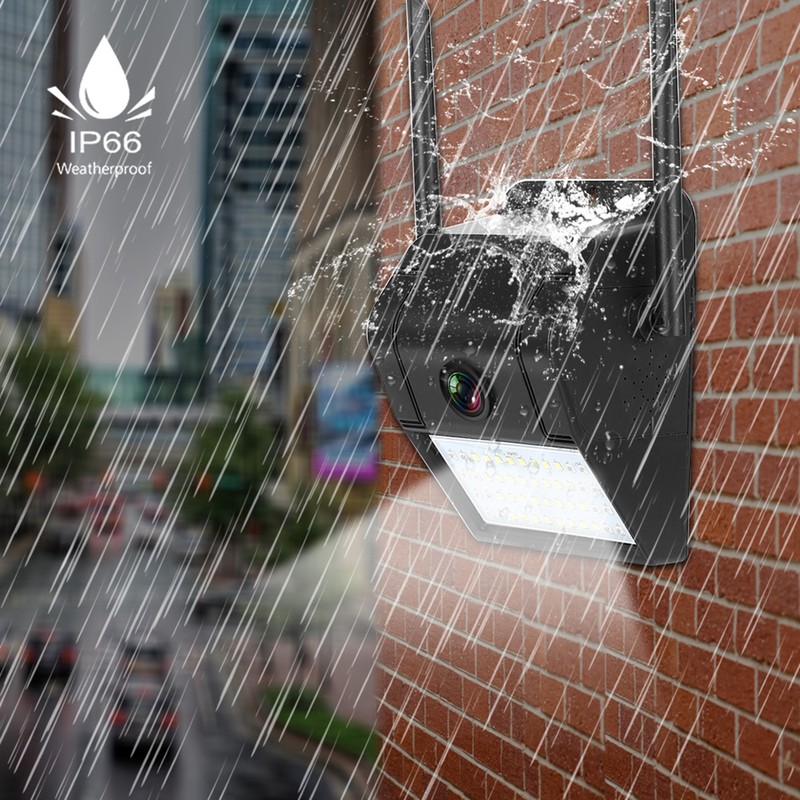 1080P Wifi Camera IP66 Waterproof V380pro Wall Mounted with LED