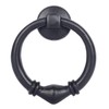 Skandh Iron Antique Design Round Ring Door Knocker (Black Powder