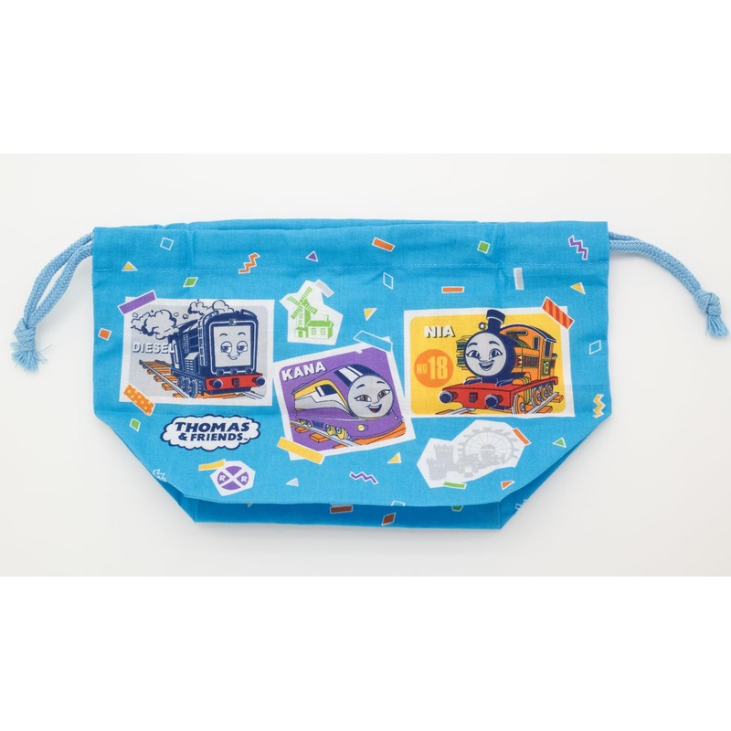 OSK Thomas the Tank Engine Drawstring Lunch Bag, Blue [KB-1]