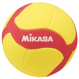 MIKASA Smile Volleyball No. 4 (For Elementary School Students and Middle School Students), Machine Sewing, Yellow/Red, STPEV4W-YR Recommended Internal Pressure 0.20 - 0.30 (kgf/cm))