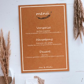 25x Vintage Kraft Paper in Orange/Rust Red - DIN A4 21 x 29.7 cm - 210 x 297 mm - 240 g/m² natural recycled paper, ecological craft cardboard single card - UmWelt by GUSTAV NEUSER