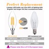 Lamsky E14 Base LED Filament Candle Shape Light Bulb,E14 European