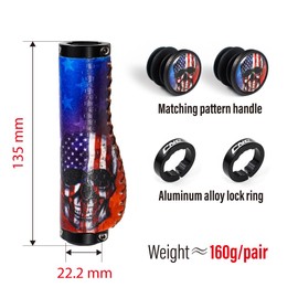 CNC Ergonomic Bike Handlebar Grips,Silicone MTB Grips for Mountain Bike/BMX.