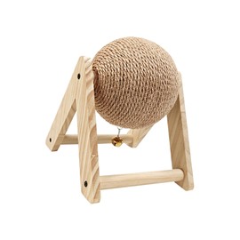 kowaku Rabbit Scratch Toy, Bunny Scratcher with Bell, Durable Scratch Resistant Portable Bunny Scratch Toy Rabbit Scratching Toy Ball for Chinchilla,Large