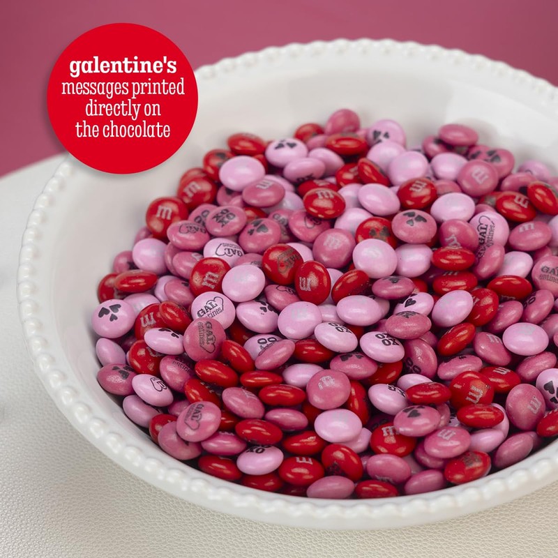 M&M’S Galentine’s Day Chocolate Candy, 2 lbs, Celebrate Love With