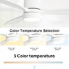 Sofucor 52 Inch Low Profile Ceiling Fan with Lights Remote