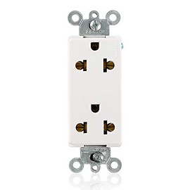 Leviton 5825-W 15-Amp-125/250-Volt, Decora Universal Duplex Receptacle, Back and Side Wired, White
