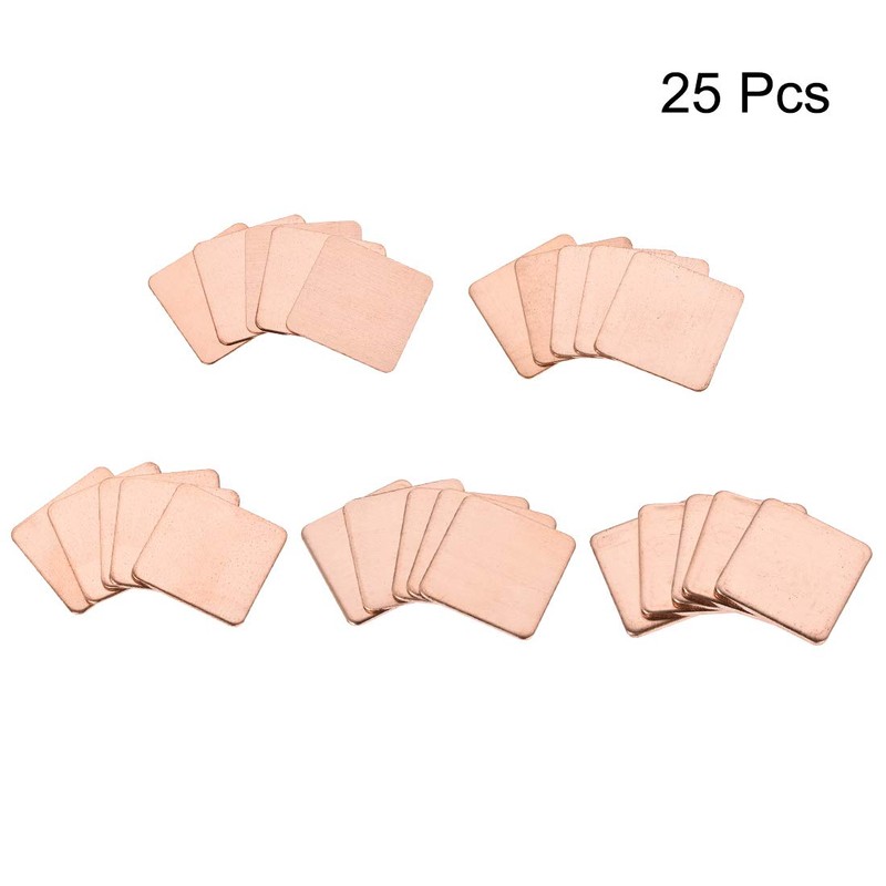 sourcing map Flat IC Chipset Thermal Copper Heatsink for CPU