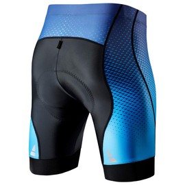 XGC men's cycling shorts and cycling briefs, elastic and breathable with high-density 4D sponge seat pad, blue, l