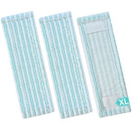 Panno Mocio di Ricambio Microfibra, Testine di Ricambio del Mocio Compatibile con Leifheit Profi XL Micro Duo, Panni Cuscinetti Straccio Lavapavimenti per Uso Umido e Secco 3 Pezzi