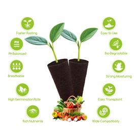 Bironzoco Hydroponic Grow Sponges Seed Starter Pod Kit Fit for AeroGarden and Others, Included 50 Grow Sponges, 50 Pod Labels, A & B Plant Food, 1 Tweezer