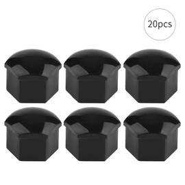 Wheel Nut Rim Cover Tyre Screw Cap Decor Protection, 20 Pieces 17 mm Nut Car Wheel Car Hub Screw Protection Anti-Theft Cover (Black)