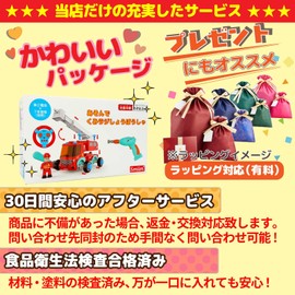 Smiim 【Material and Paint Safety Inspected】 Mini Car Fire Truck Radio Control Boy Toy Birthday Gift 3 Year Old 4 Year Old 5 Year Old Car Carpenter Pretend Play Assembly Toy DIY Car Set Boy Toy