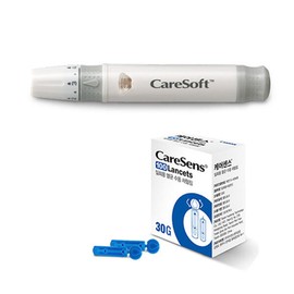 Caresoft 케어소프트 채혈기+침 100개 CareSoft Lancet Device + 100 Needles