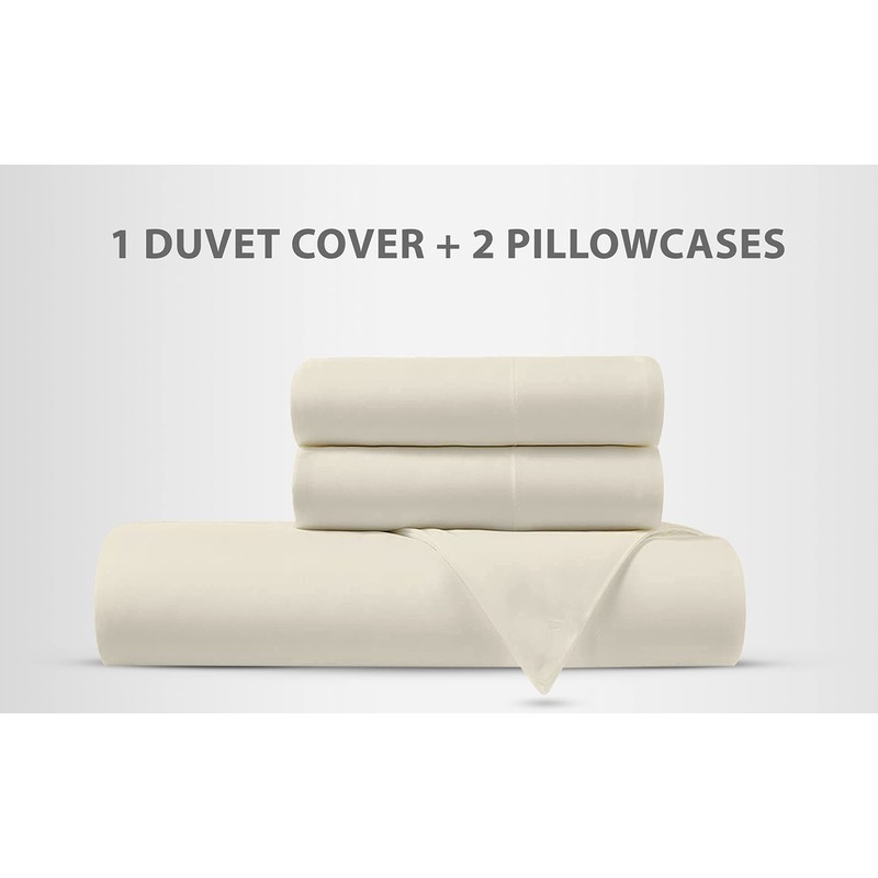 Sapphire Collection Plain Duvet Cover With Pillow Case Non Iron