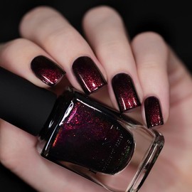 ILNP Lights Out - Rich Black Shimmer Nail Polish