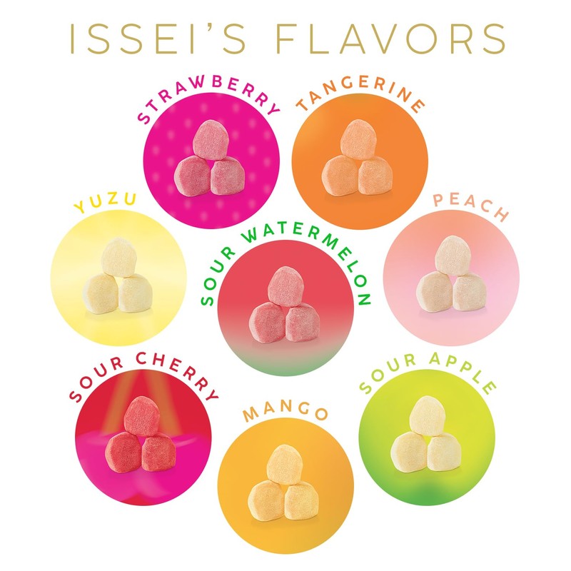 ISSEI Mochi Gummies | Dye-Free Candy with Colors from Natural