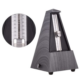 summina Metronome Mechanical Pyramid ABS Material for Guitar Violin Piano Bass Musical Instrument Practical instrument for beginners (Silver)