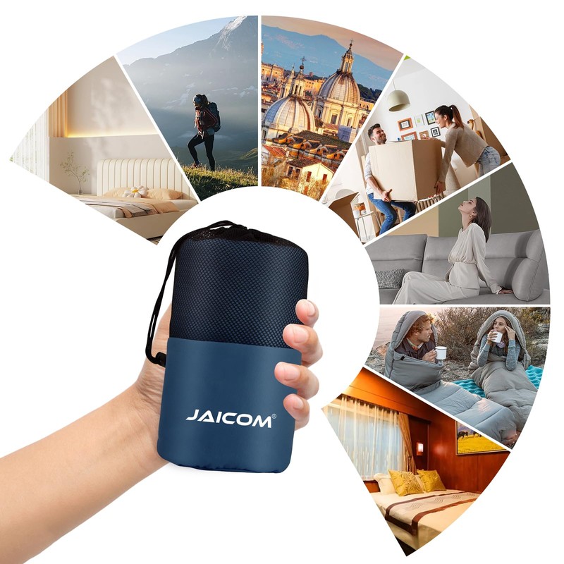 JAICOM Sleeping Bag, Ultralight Silk Sleeping Bag for Travel, 2-in-1
