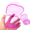 Orthodontic Retainer Case with Vent Holes - Transparent Purple &