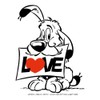 Spreadshirt Asterix & Obelix Character Dogmatix Sticker, 10 x 10