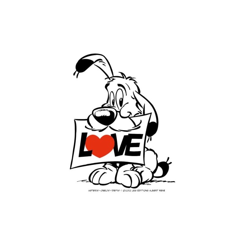 Spreadshirt Asterix & Obelix Character Dogmatix Sticker, 10 x 10