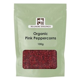 Organic Whole Pink Peppercorns 100g by Manor Springs Organic