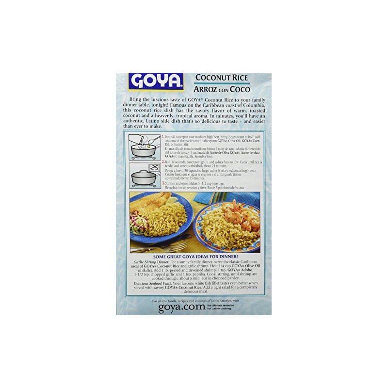 Goya Rice Mix, Coconut, 8 Ounce