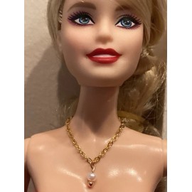 Handmade For 11 1/2” Fashion Dolls Repro Vintage Style Pearl Drop Necklace
