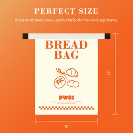 PW61 Beeswax Bread Bags for Homemade Bread. 2 Pack XL Reusable Bread Bags，Beeswax Bags for Sourdough,Beeswax Bag,Sourdough Storage