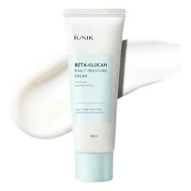Crema IUNIK Beta Glucano de 60 mL, Hidratante Facial Coreana para Piel Seca y Sensible con Centella