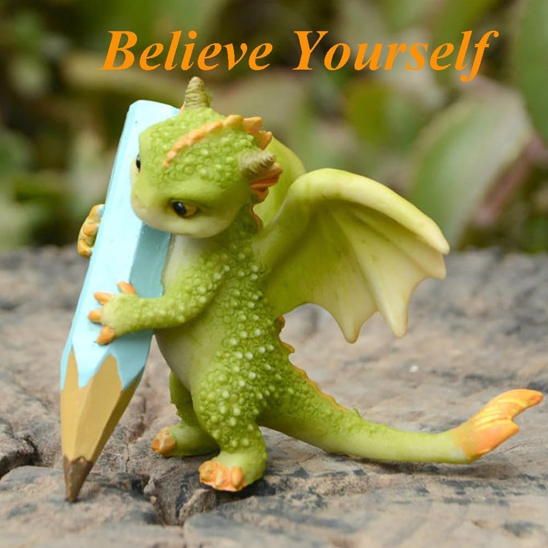 Gemmia Miniature Garden Fairy Dragon Figurine- Going forward Dragon Statue