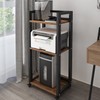Natwind 3-Tier Movable Printer Stand Floor-Standing Desk Side Shredder Stand