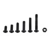 250 Pcs Alloy Steel M3 Black Round Head Screws Fixing