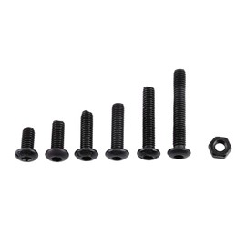 250 Pcs Alloy Steel M3 Black Round Head Screws Fixing Nuts and Bolts 3 Different Heads Optional for DIY Inventions for Furniture Repair of Machinery